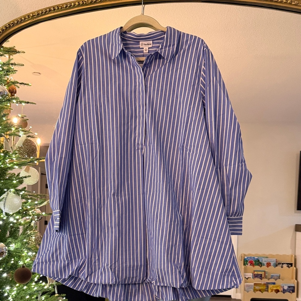 NWT THE DROP Navy and White Striped Dress Size‎ XL